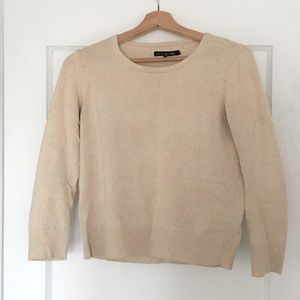 Rag & Bone cream and confetti sweater, M